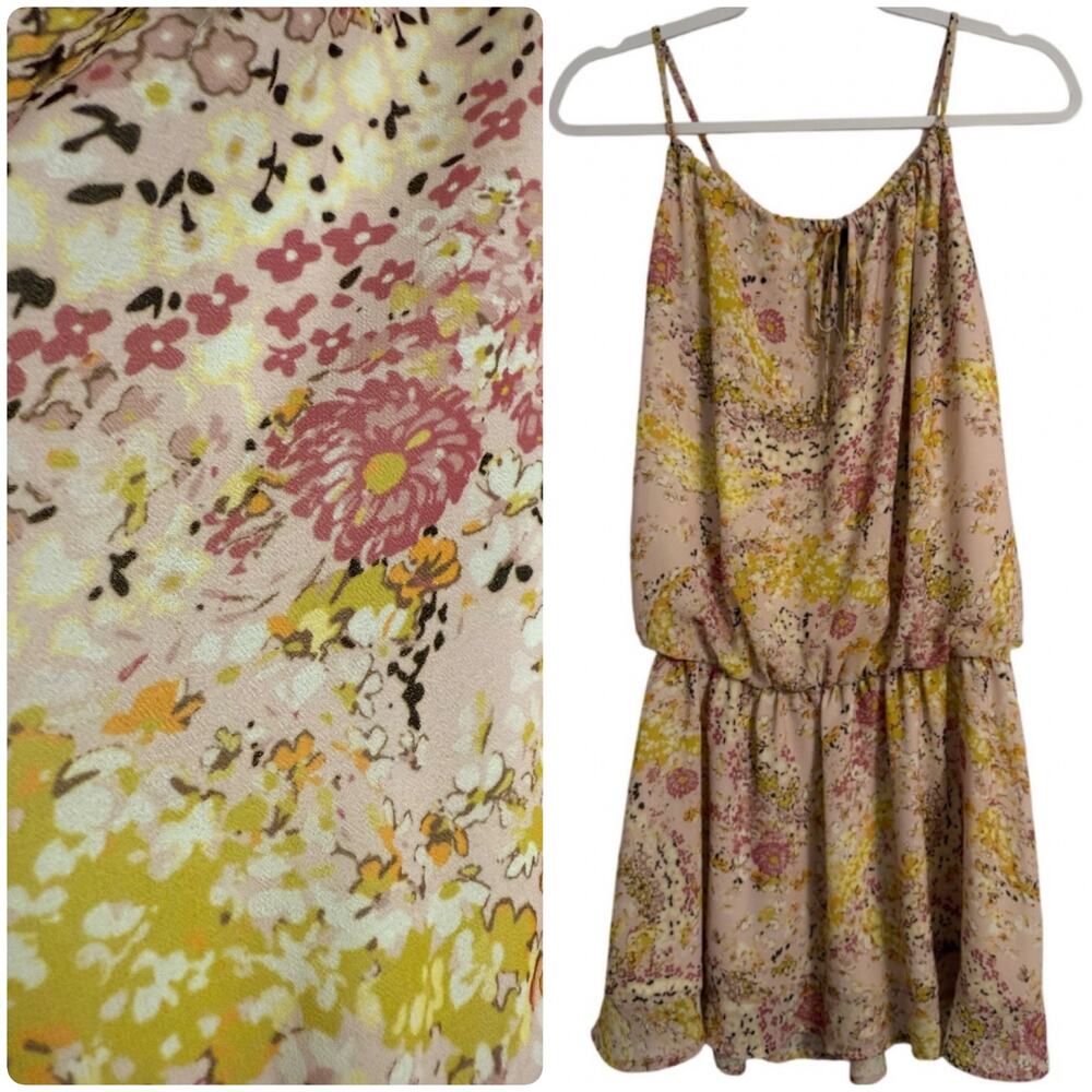 Aqua NWT Women's S‎ Fairy Wild Flower Floral Blouson Lightweight Dress Boho